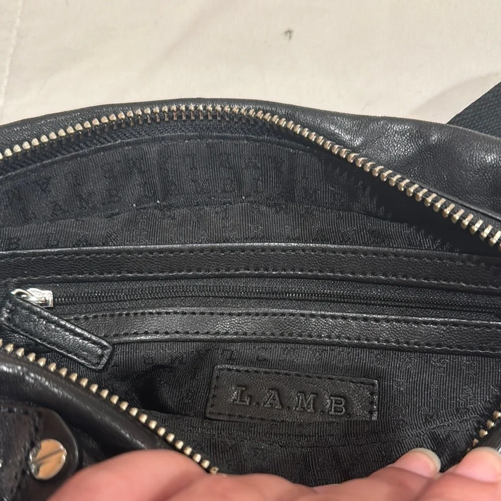 L.A.M.B. Black‎ Leather Crossbody Bag